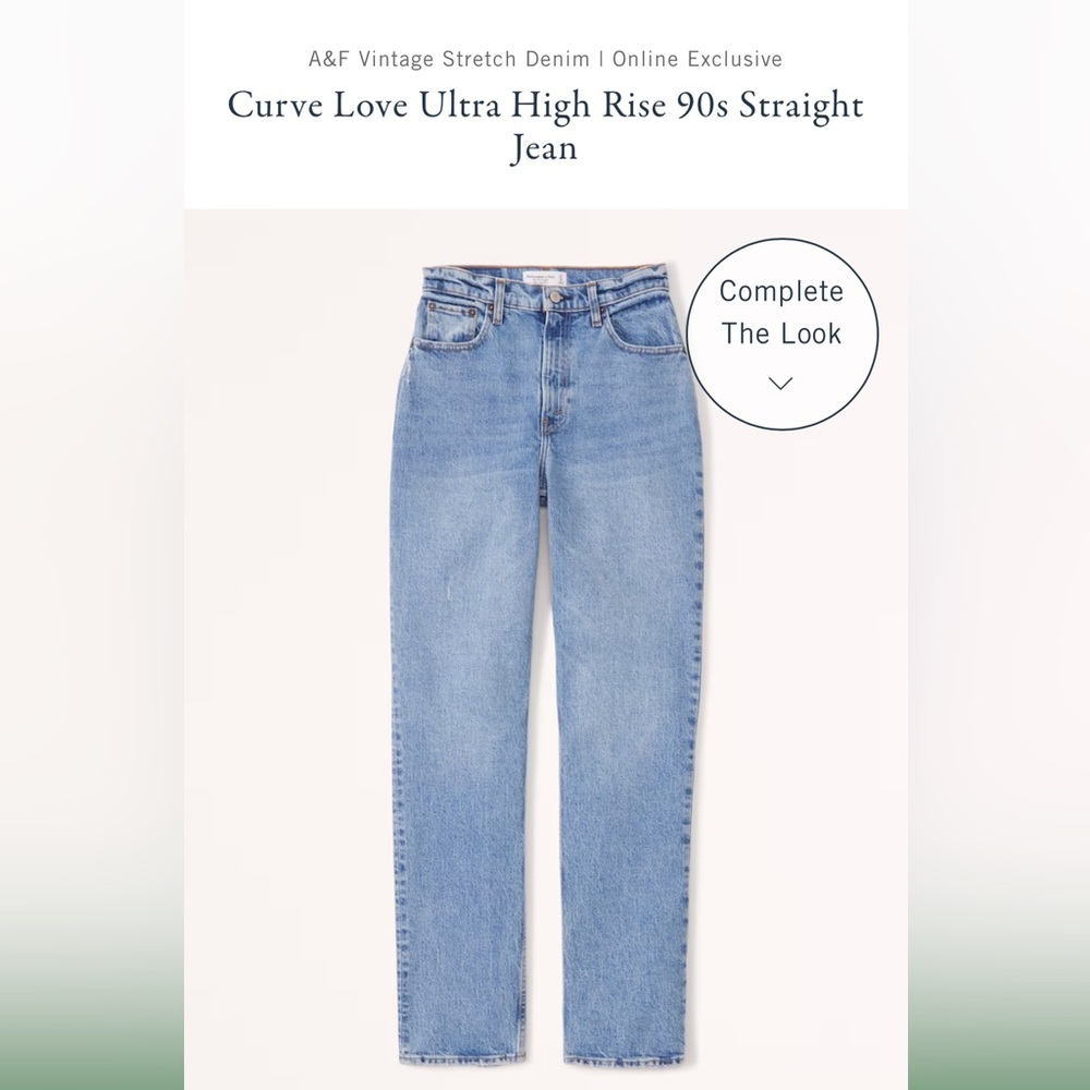 27/4 curve love The 90s Straight Ultra High Rise Abercrombie jean